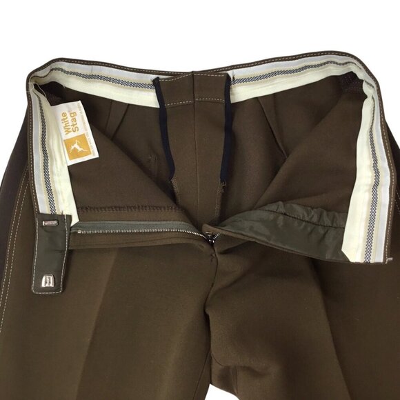 Vintage White Stag Austria Ski Pants Stirrup Stretch Brown Unisex Adults 28 x 31 - Picture 10 of 12